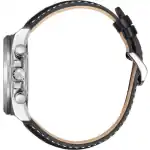 Citizen Eco-Drive Chronograph Leather Strap White Dial CA4640-09A 100M Men’s Watch - CA4640-09A