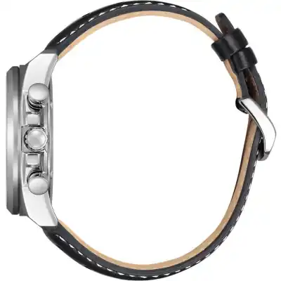 Citizen Eco-Drive Chronograph Leather Strap White Dial CA4640-09A 100M Men’s Watch - CA4640-09A