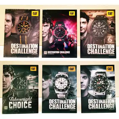 Cat Windows Display 6 Pcs. (CAT_SHOWCARDS06) Unisex WATCHES