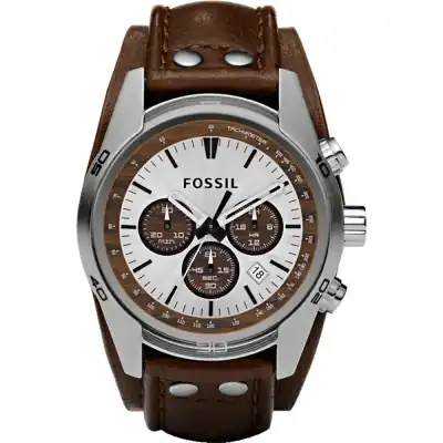 Fossil Cuff Chronograph Tan Leather CH2565 Men's Watch