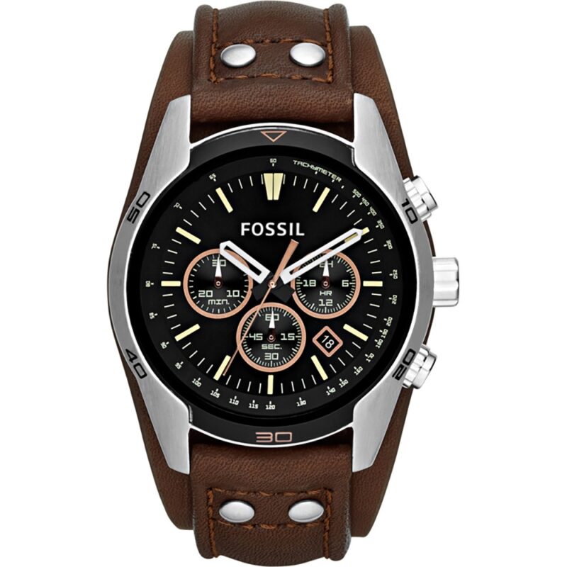 Fossil Coachman Chronograph Black Dial Brown Leather CH2891 Men's Watch Fossil Coachman Chronograph Black Dial Brown Leather CH2891 Men's Watch