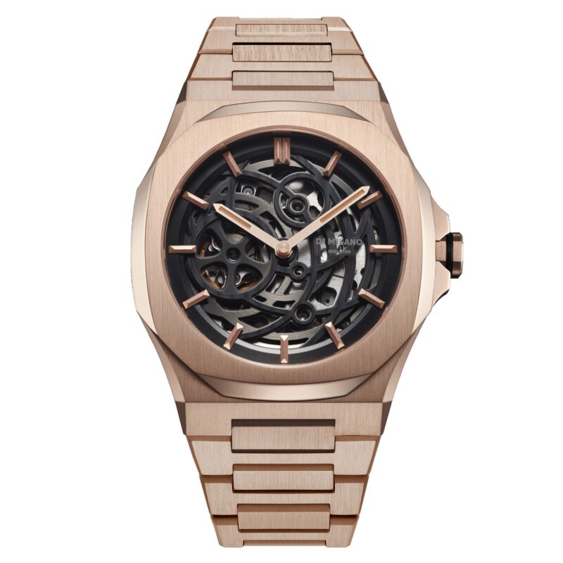 D1 Milano skeleton Bracelet rose gold - automatic (d1-skbj12) - Men's Watch