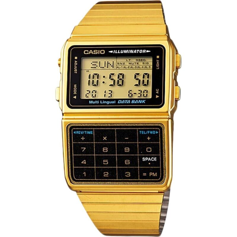 Casio Digital Stainless Steel Data Bank Multi-lingual Dbc-611g-1df Dbc611g-1df Men's Watch