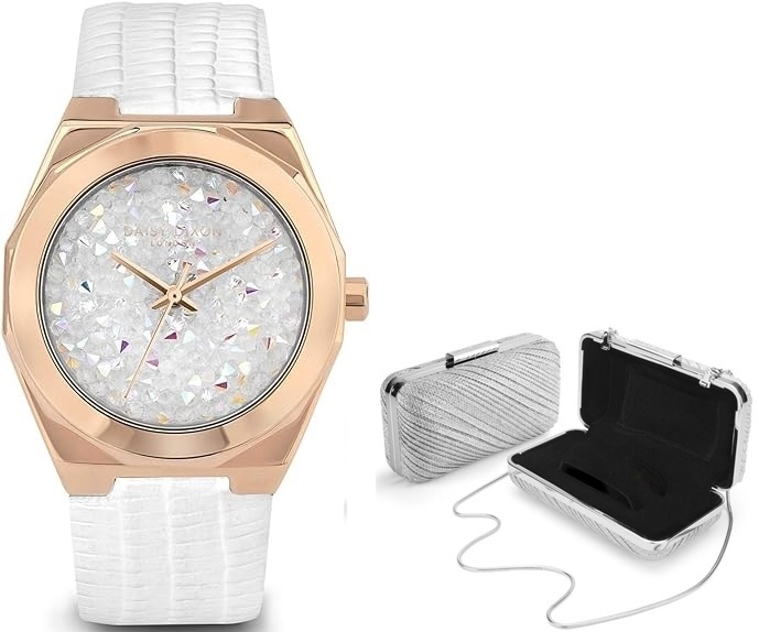 Daisy Dixon Alessandra #8 + Clutch Bag Special Pack (DD120WRG) Women's Watch