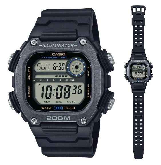 Casio Sport Illuminator Diver 200m. 10 Years Battery - Xl Strap (DW-291HX-1AVDF) Men's Watch