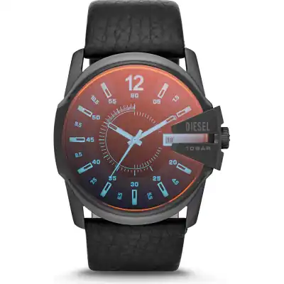 Diesel Men's 45mm Sunray Watch with black leather strap (DZ1657) - Mega Chief Collection