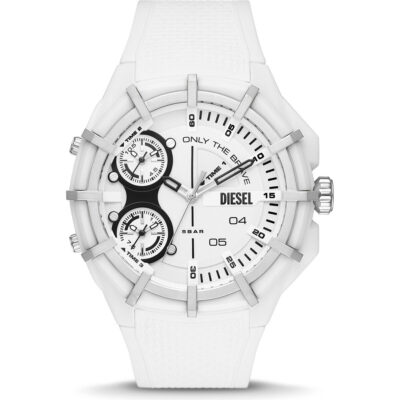 Diesel Framed NSBB Men's Watch (DZ1988) - White Silicone Strap