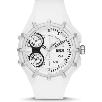 Diesel Framed NSBB Men's Watch (DZ1988) - White Silicone Strap