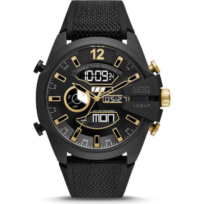 Diesel Mega Chief Men's Watch (DZ4552) - Black Nylon/Silicone Strap