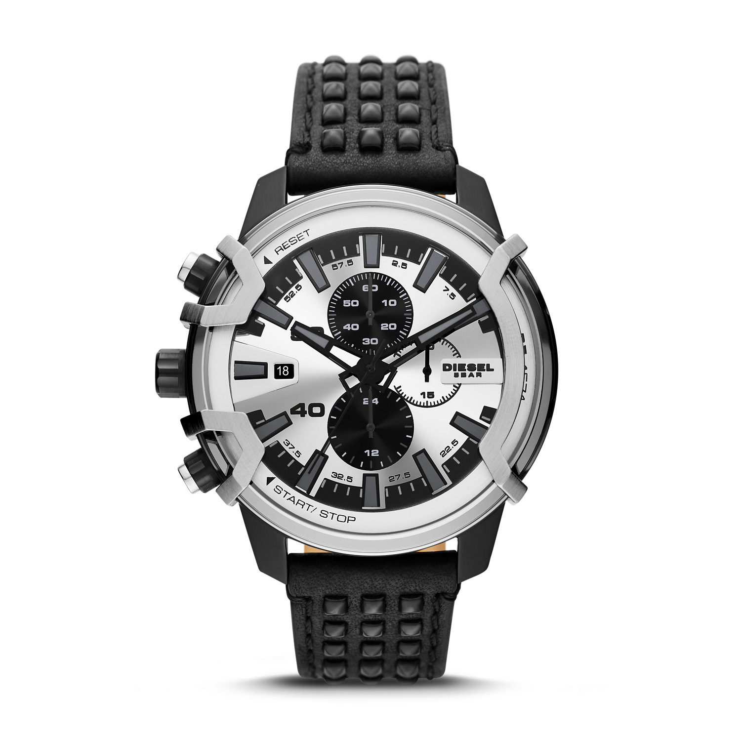 Diesel Griffed Chronograph Leather Quartz DZ4571 Men's Watch