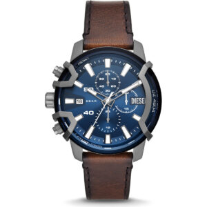 Diesel Mens Griffed Blue Dial Chronograph Watch (DZ4604)