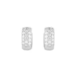 Recarlo Anniversary Love 1.71ct Round Brilliant Diamond Hoop Earrings in 18kt White Gold | Women’s Luxury Italian Fine Jewellery (E01CE020_171)