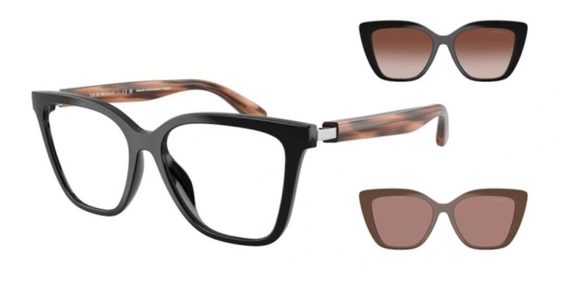 Emporio Armani Ea 4254u With Clip On (EA 4254U WITH CLIP ON_62661W_52) Women's EYEWEAR