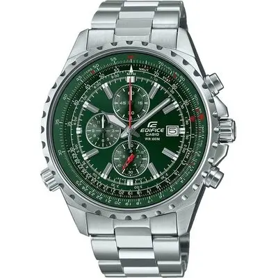 Casio Edifice Slide Rule Xl Chrono - Green (EF-527D-3AVUEF) Men WATCHES