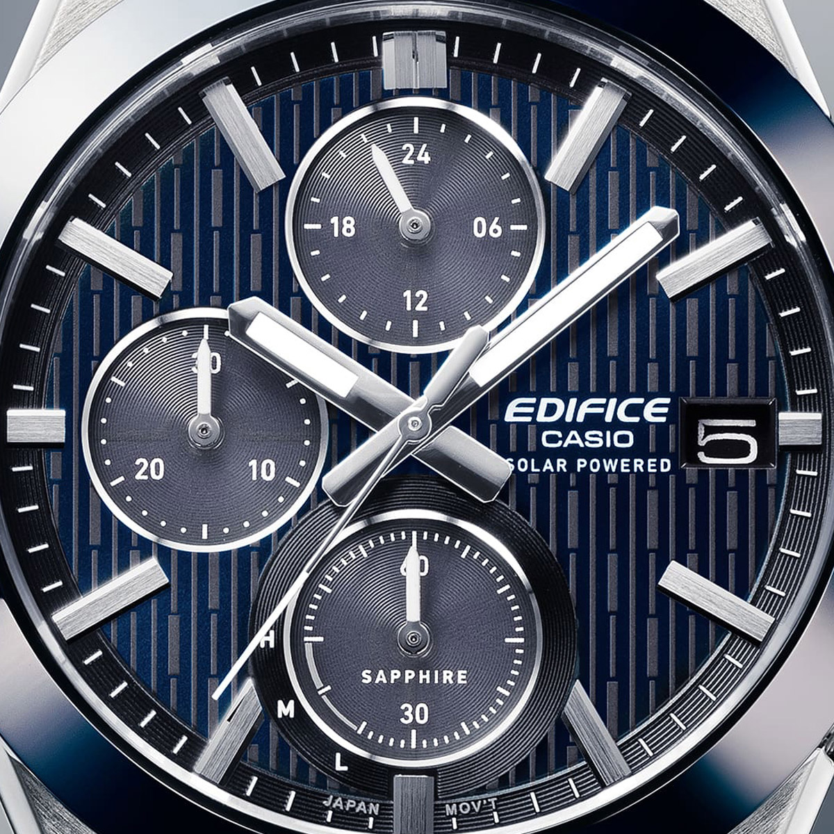 CASIO EDIFICE SOLAR POWERED CHRONOGRAPH - BLUE (EFS-S650D-2AEF) - Image 3