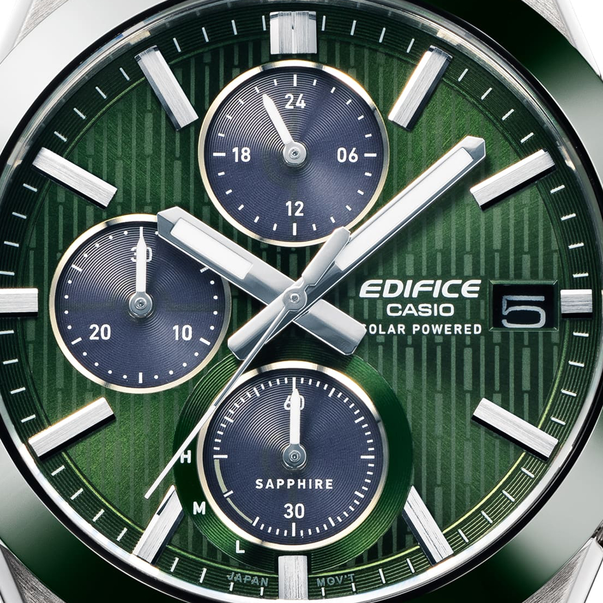 CASIO EDIFICE SOLAR POWERED CHRONOGRAPH - GREEN (EFS-S650D-3AEF) - Image 3