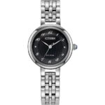 Citizen L Classic Stainless Steel Black Dial Eco-Drive EM0990-81E Women's Watch