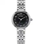 Citizen L Classic Stainless Steel Black Dial Eco-Drive EM0990-81E Women's Watch