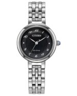 Citizen L Classic Stainless Steel Black Dial Eco-Drive EM0990-81E Women's Watch