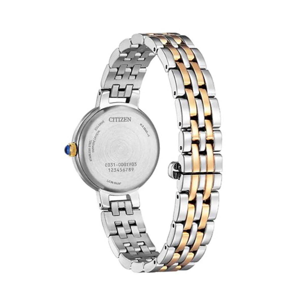 Citizen L Classic Two Tone Stainless Steel Mother Of Pearl Dial Eco-Drive EM0996-84Y Women's Watch - Image 3