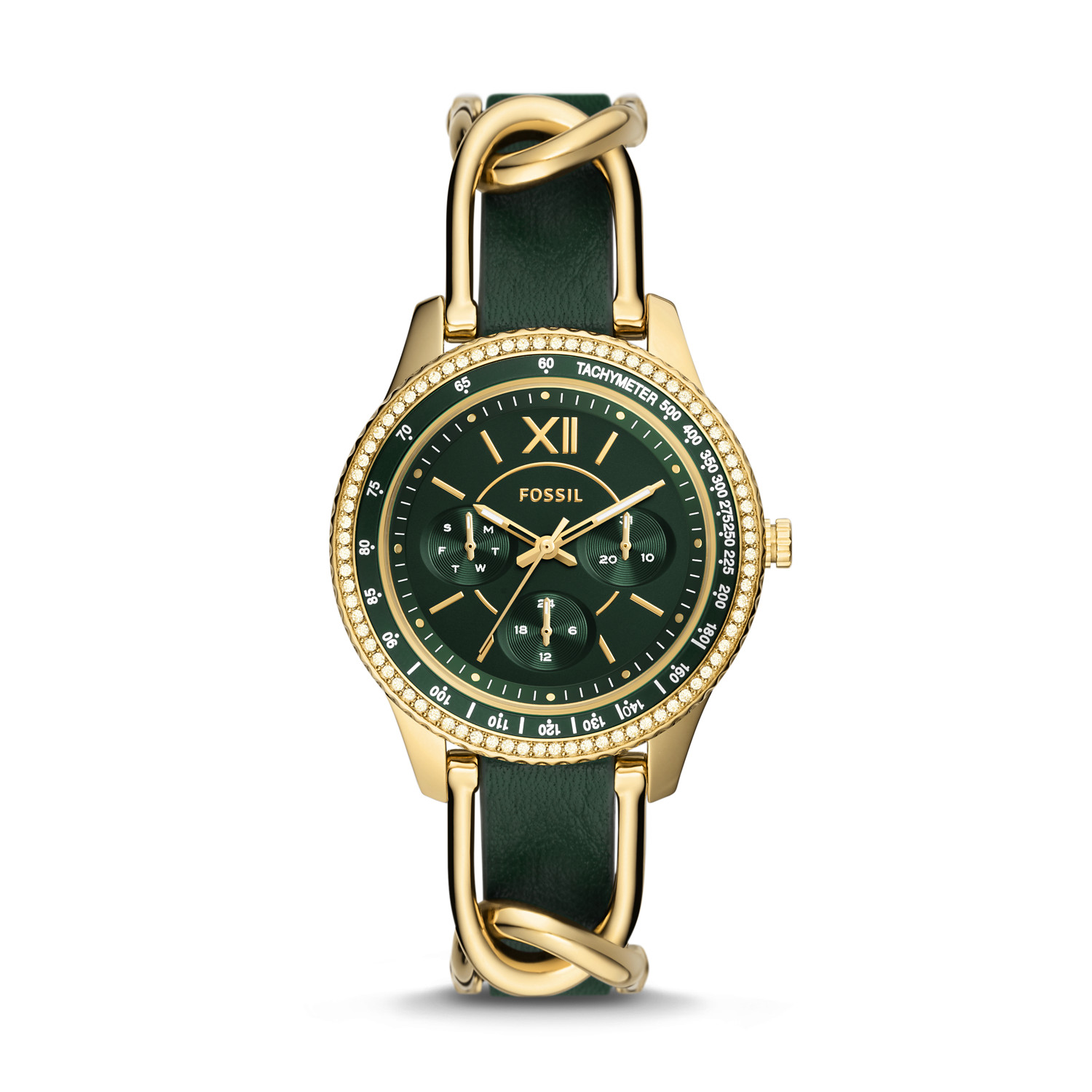 Fossil Stella multifunction green eco leather Watch (es5243) Women's Watch