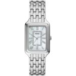 Fossil Raquel stainless steel white mother of pearl dial quartz es5306 Women's watch