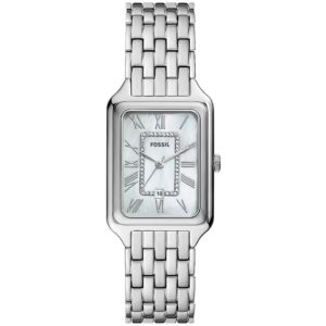 Fossil Raquel stainless steel white mother of pearl dial quartz es5306 Women's watch