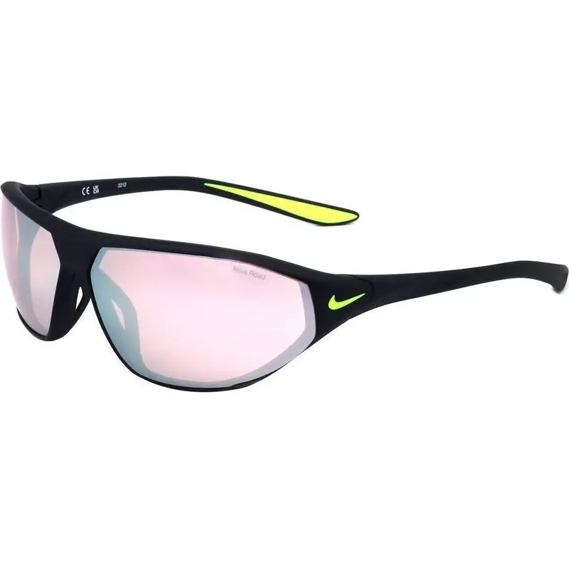 Nike Sunglasses Aero Swift Matte Black Road Chrome (E_ DQ0992-012 65-12-140) Unisex EYEWEAR