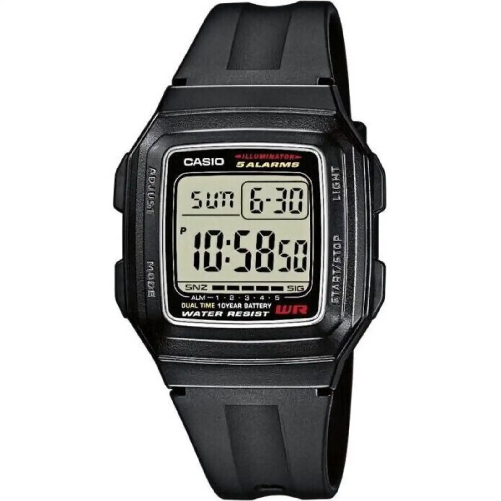 CASIO VINTAGE ILLUMINATOR 10 YEARS BATTERY - BLACK (F-201W-1ADF) Unisex WATCHES CASIO VINTAGE ILLUMINATOR 10 YEARS BATTERY - BLACK (F-201W-1ADF) Unisex WATCHES