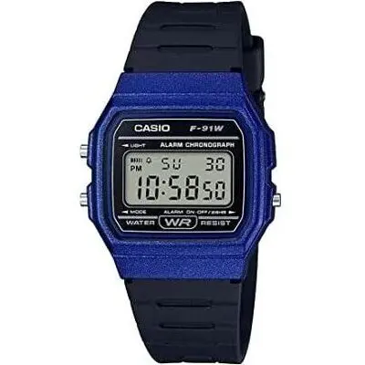 Casio Vintage F-91 Bio Resin Strap - Blue (F-91WM-2ADF) Men WATCHES