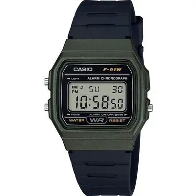 Casio Vintage F-91 Bio Resin Strap - Forest Green (F-91WM-3ADF) Unisex WATCHES