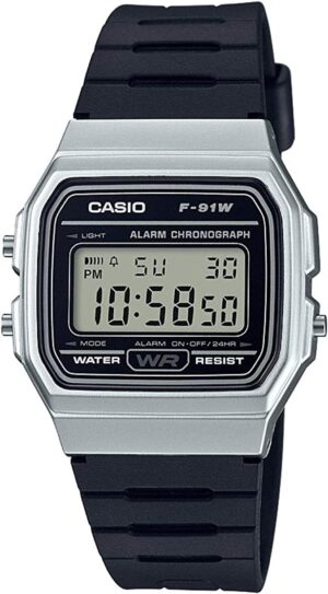 Casio Vintage f-91 bio resin Strap - silver (f-91wm-7adf) - Unisex Watch