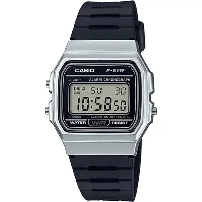 Casio Vintage F-91 Bio Resin Strap - Silver (F-91WM-7ADF) Unisex WATCHES