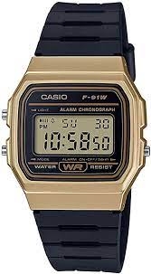 Casio Vintage F-91 Bio Resin Strap - Gold (F-91WM-9ADF) Men's Watch