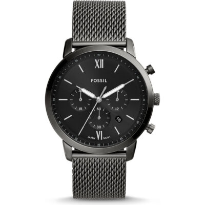Fossil Neutra Chronograph Smoke Stainless Steel Mesh Men's Watch (FS5699)