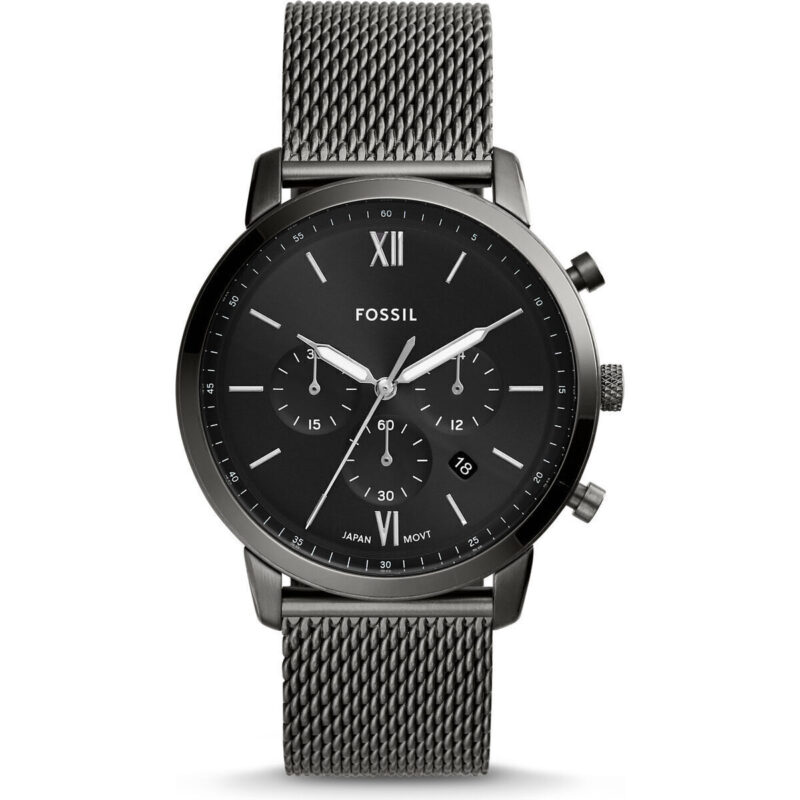Fossil Neutra Chronograph Smoke Stainless Steel Mesh Men's Watch (FS5699)