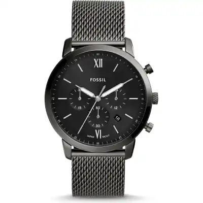 FS5699 main?$aemResponsive pdpzoom$ Fossil Neutra Chronograph Smoke Stainless Steel Mesh Men's Watch (FS5699)