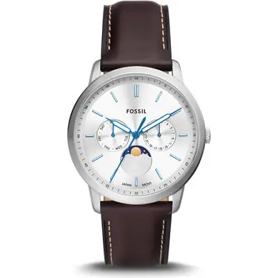 Fossil Neutra Minimalist Moonphase Silver Dial Quartz FS5905 Men's Watch
