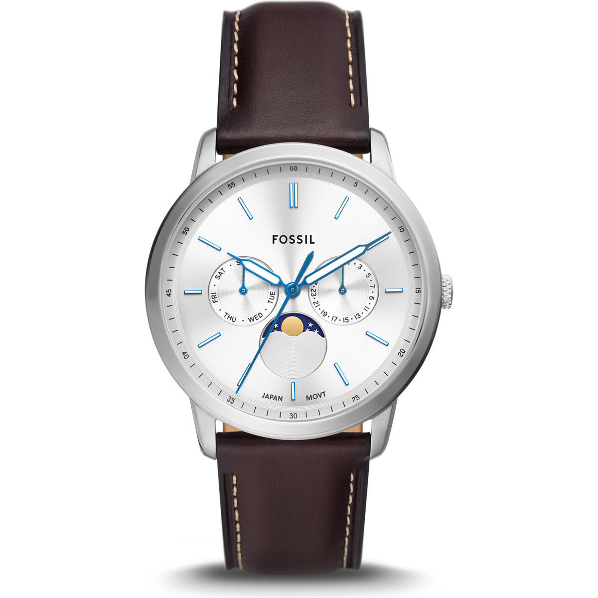 Fossil Neutra Minimalist Moonphase Silver Dial Quartz FS5905 Men's Watch