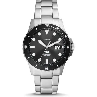 Fossil Blue Dive Stainless Steel Black Dial Quartz FS6032 100M Men's Watch 42mm