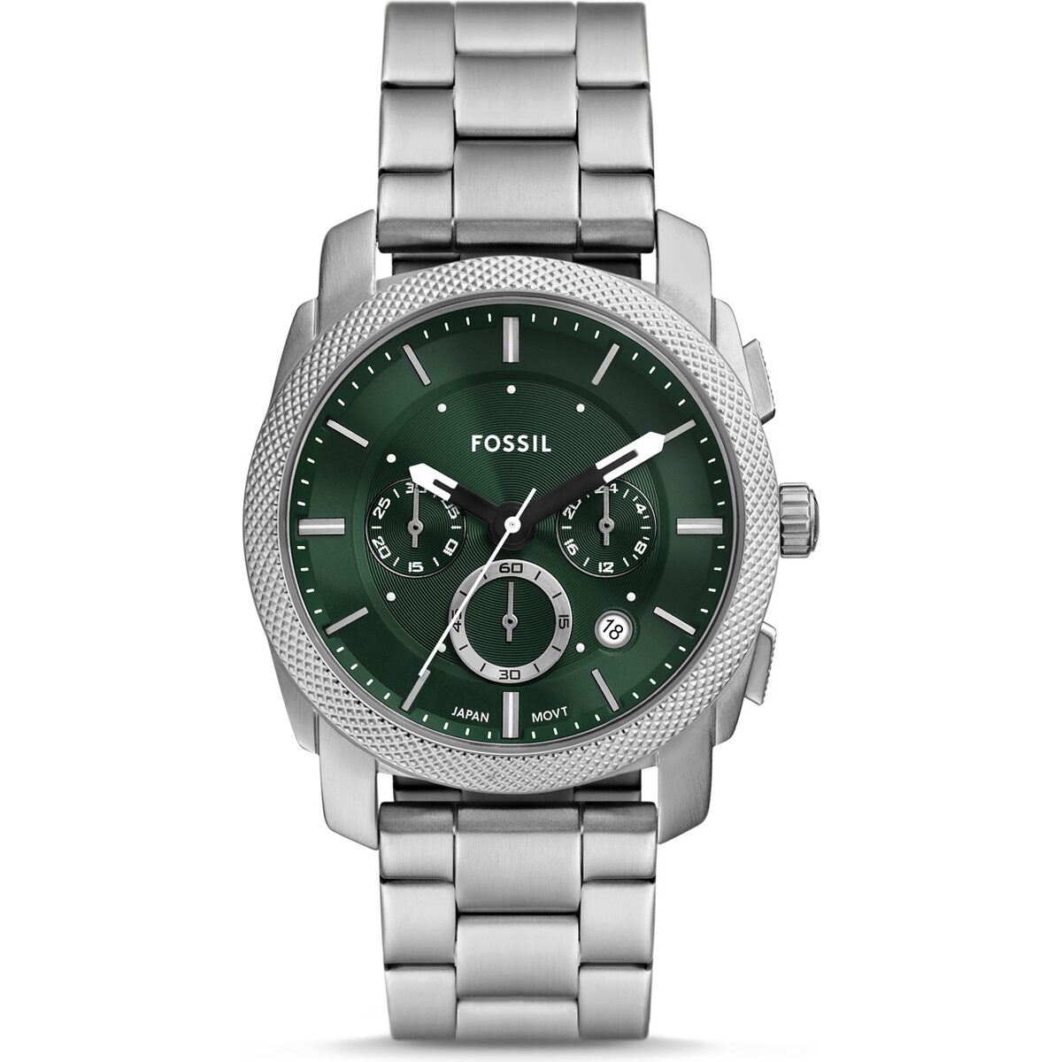 Fossil Machine Chronograph Stainless Steel Green Dial Quartz FS6079 Men's Watch
