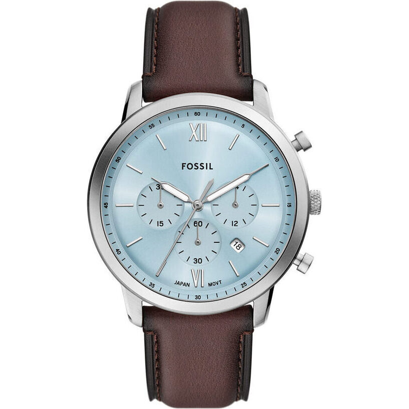 Fossil Neutra Chronograph Leather Strap Blue Sunray Dial Quartz FS6109 Men's Watch