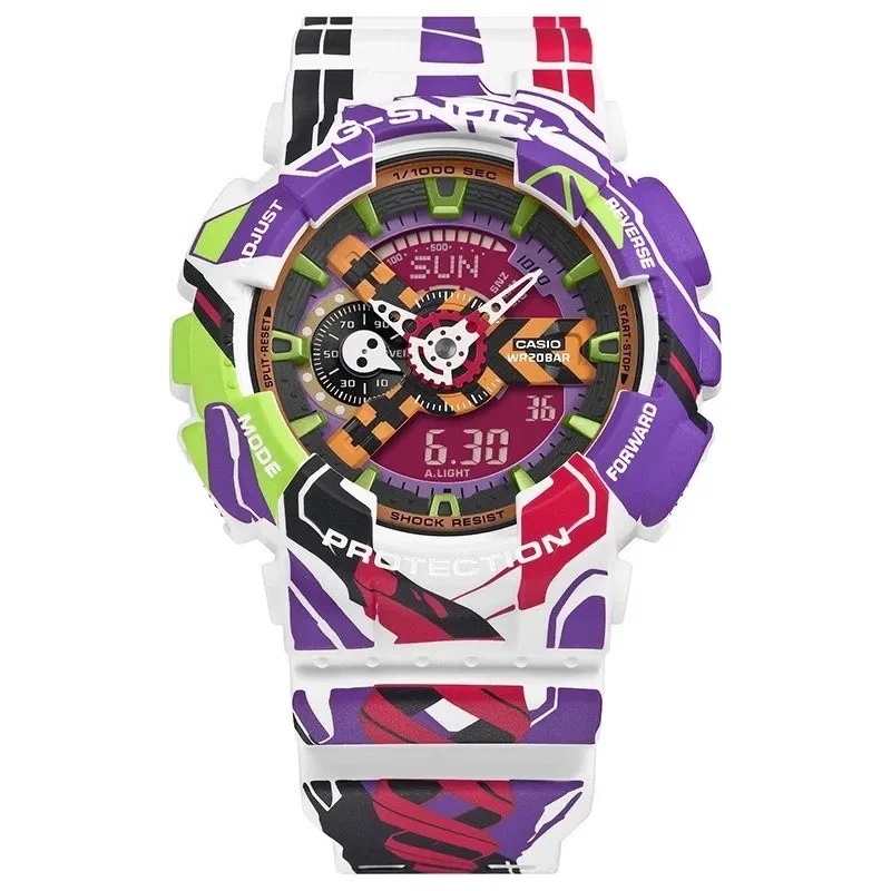 CASIO G-SHOCK GS-BASIC - 30th ANNIVERSARY EVANGELION - Limited Edt (GA-110EVA30-7AER)- Men's Watch 2 CASIO G-SHOCK GS-BASIC - 30th ANNIVERSARY EVANGELION - Limited Edt (GA-110EVA30-7AER)- Men's Watch - Image 2