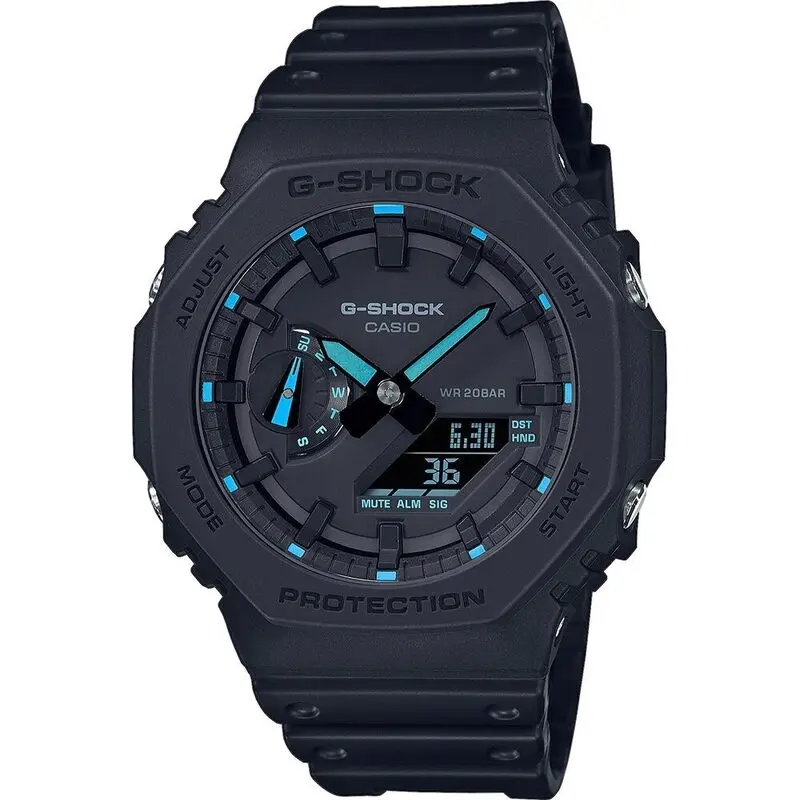 Casio G-shock Oak - Neon Blue Index (GA-2100-1A2ER) Men WATCHES Casio G-shock Oak - Neon Blue Index (GA-2100-1A2ER) Men WATCHES