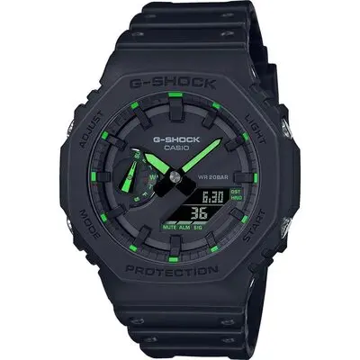 Casio G-shock Oak - Neon Green Index (GA-2100-1A3ER) Men WATCHES