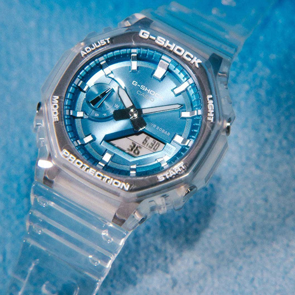 Casio G-schock bright metallic - light blue (ga-2100bm-7a2er) Men's Watch - Image 5