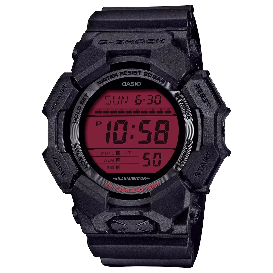 Casio G-shock Grand Digit - Black And Bold Series (GD-010BBR-1ER) Men's Watch