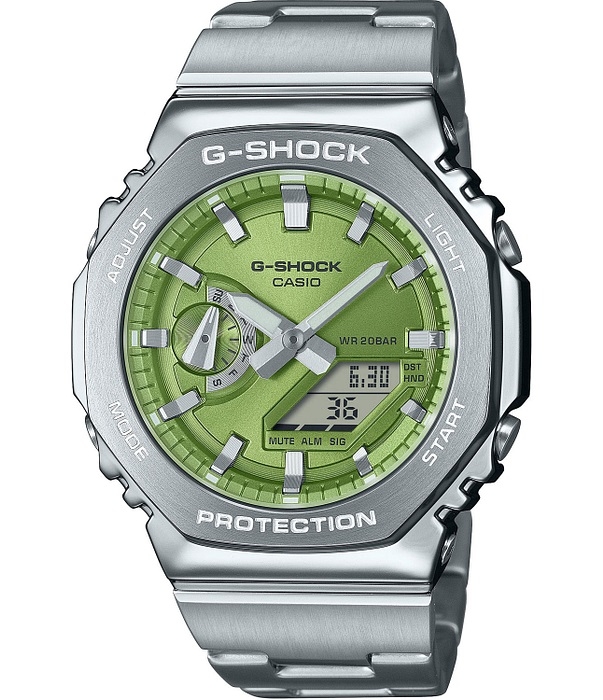 Casio G-shock Oak G-steel Lime Green (GM-2110D-3AER) Men's Watch
