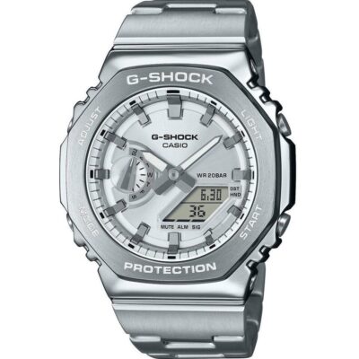 Casio G-shock Oak G-steel Classic Silver (GM-2110D-7AER) Men WATCHES