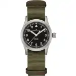 Hamilton Khaki Field Textile Strap Black Dial Quartz H69301930 Unisex Watch